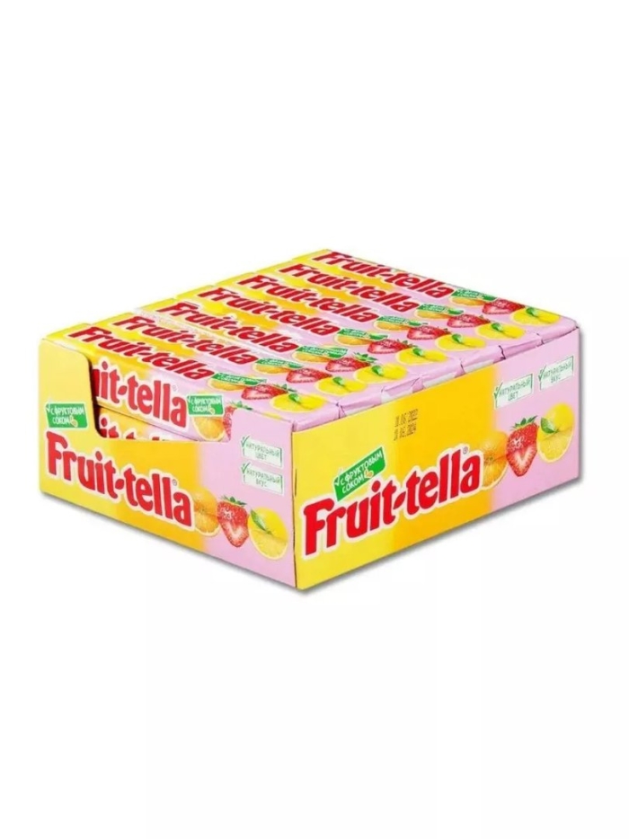 Жевательные конфеты fruittella ассорти клубника