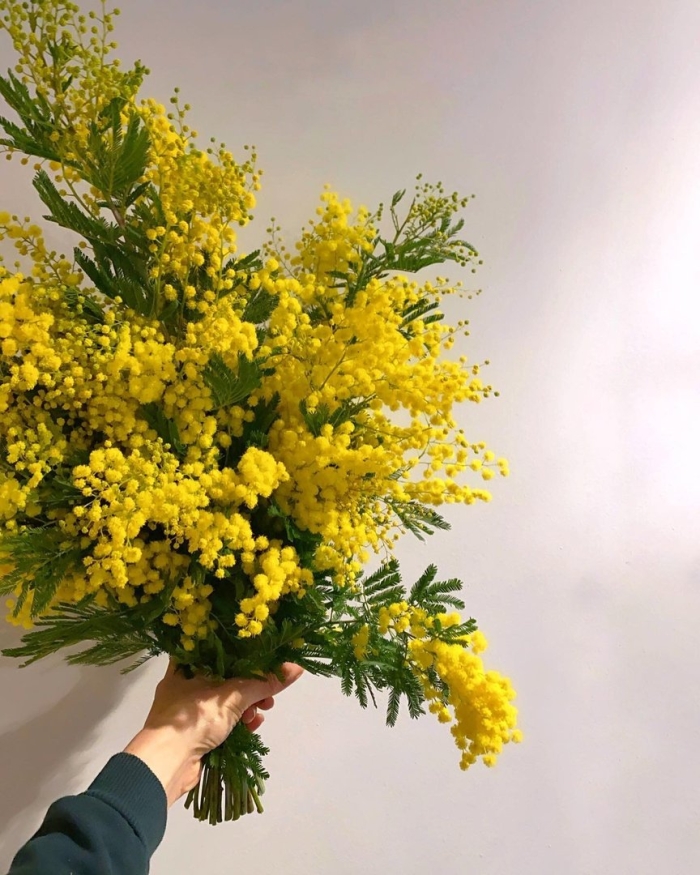 Маленький букетик из мимозы