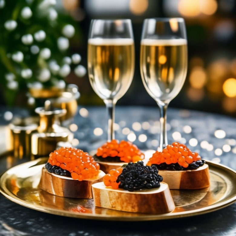 Шампанское и икра