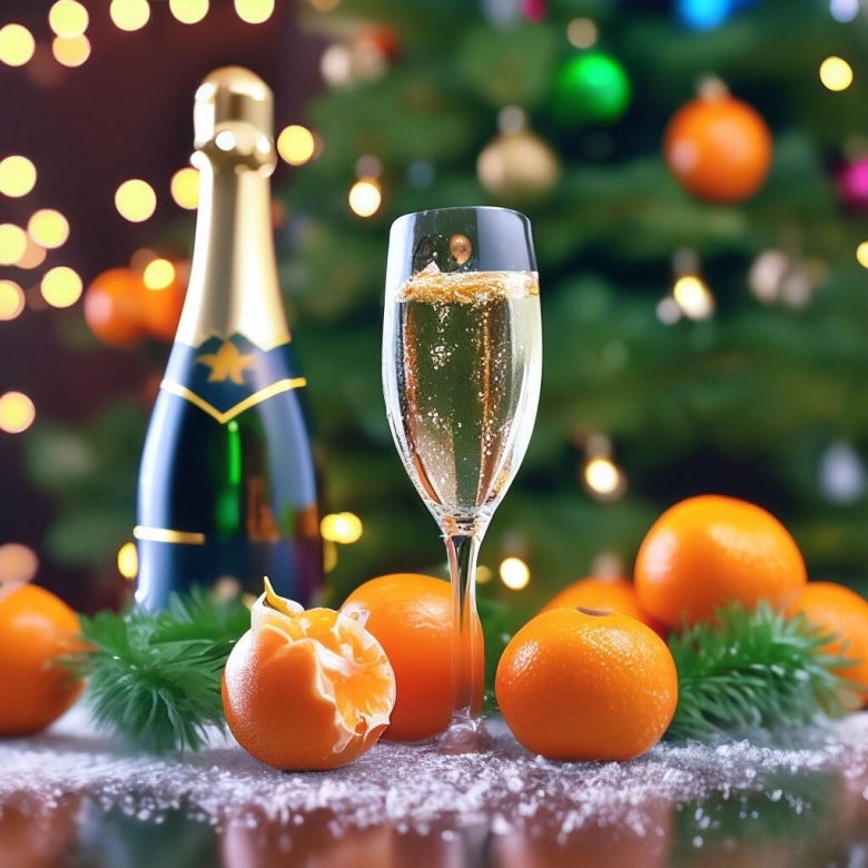Шампанское на новый год
