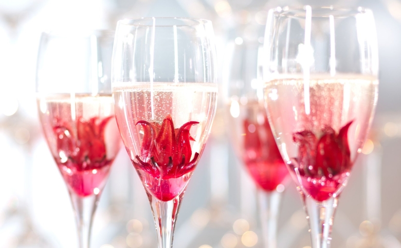 Бокал для шампанского розовый