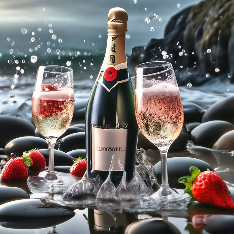 Бокал с шампанским