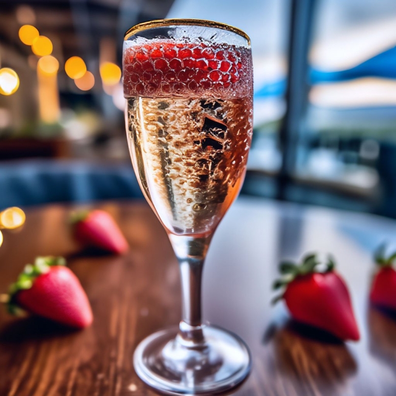 Бокал с шампанским