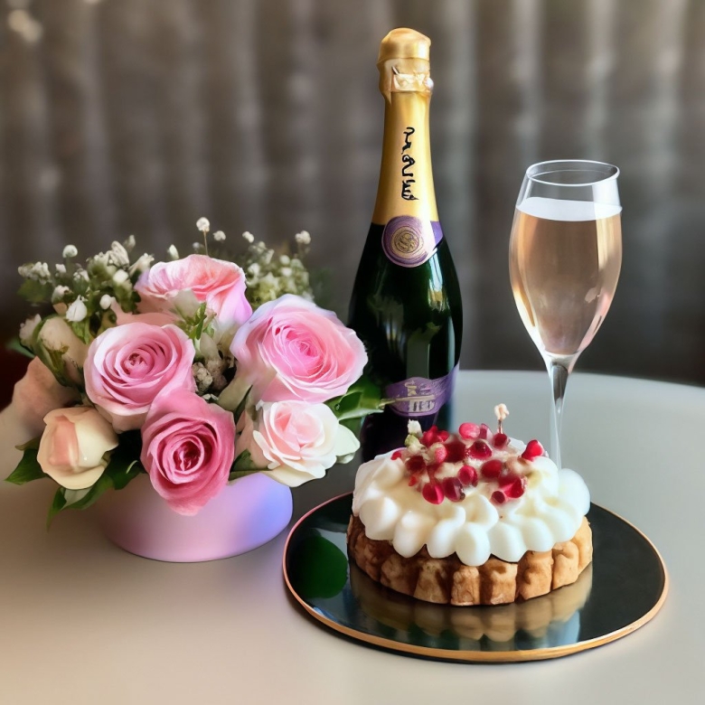 Цветы шампанское