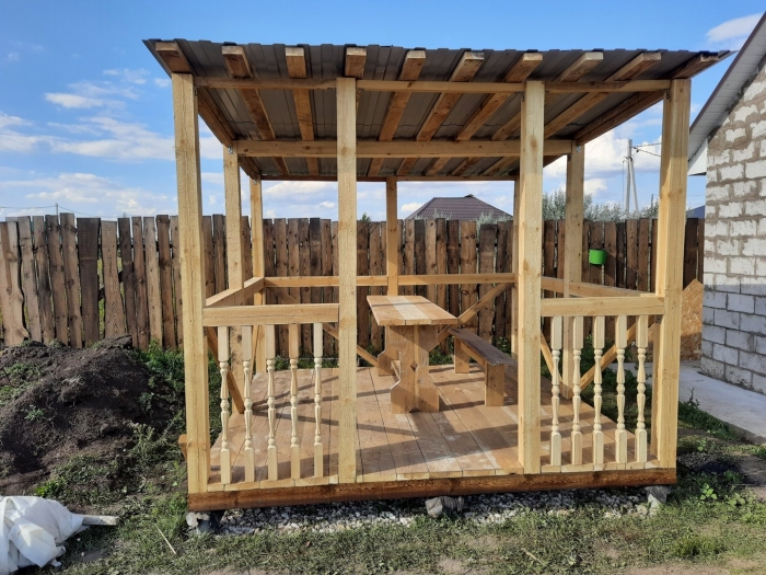 Обрешетка беседки