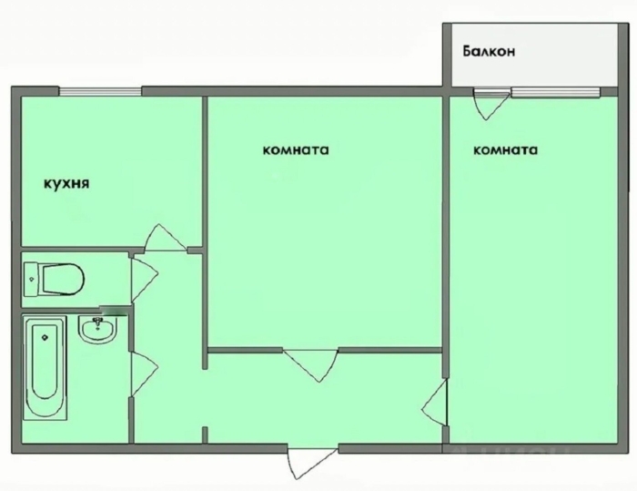 Брежневка планировка двухкомнатной квартиры