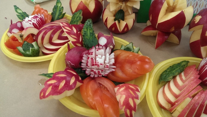 Карвинг из овощей и фруктов для начинающих