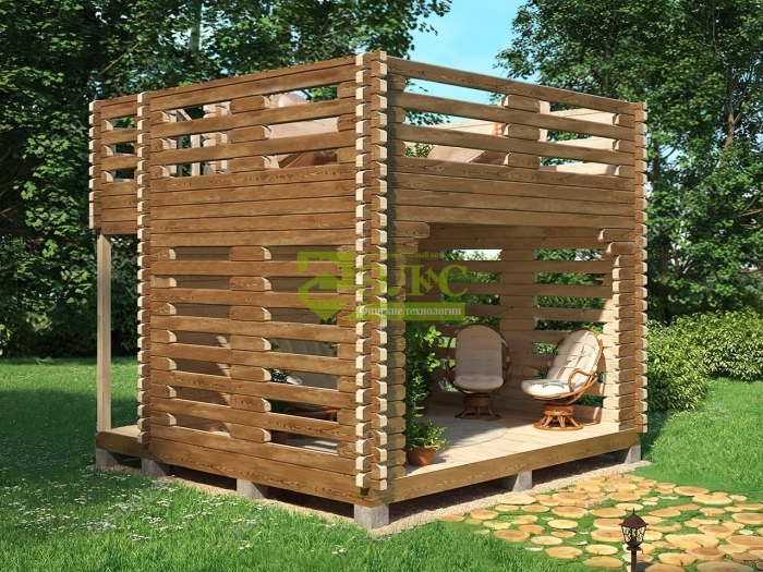 Беседка двухэтажная