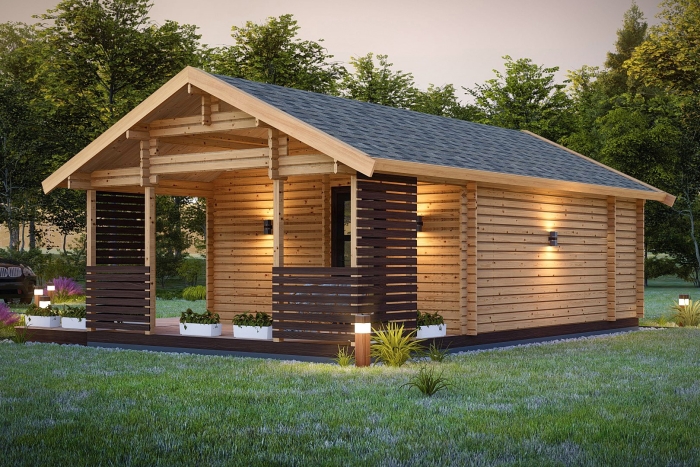 Баня из клееного бруса 4х10