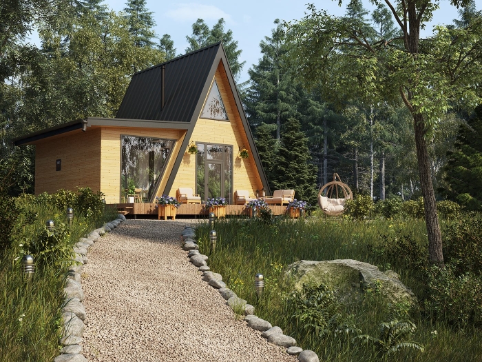 Домик шалаш манская заимка