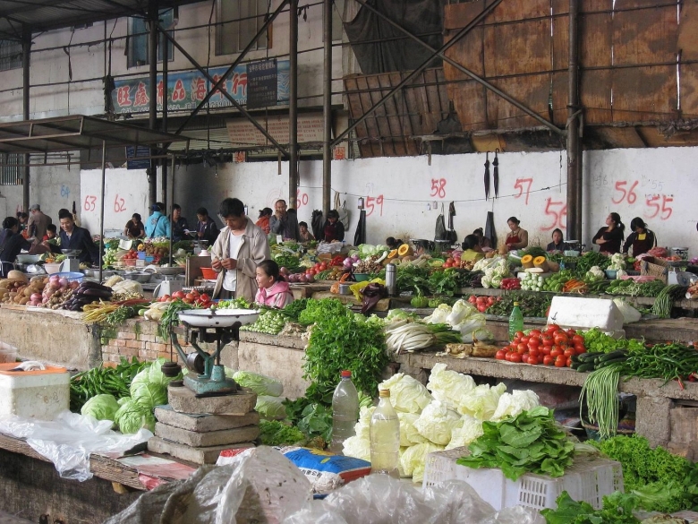 Китайский овощной рынок