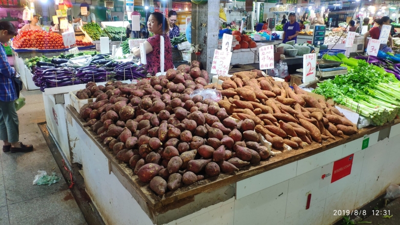 Китайский рынок овощей