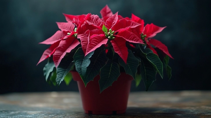 Пуансеттия красная d15