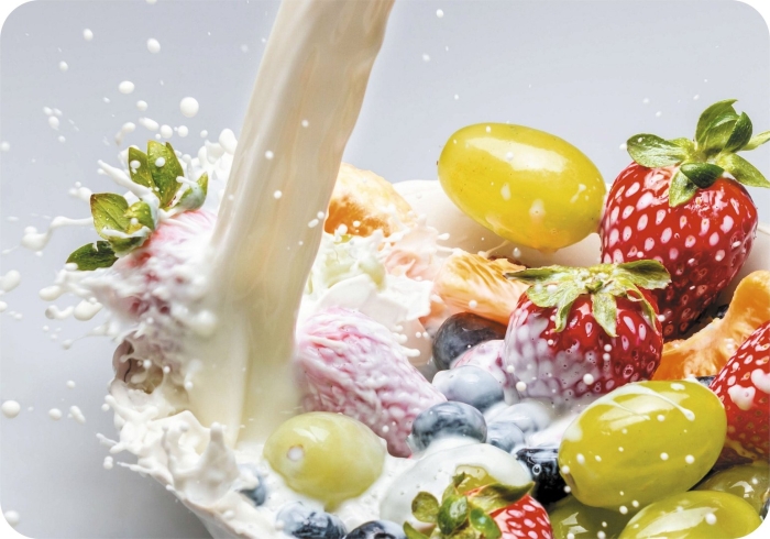 Фрукты и молочные продукты