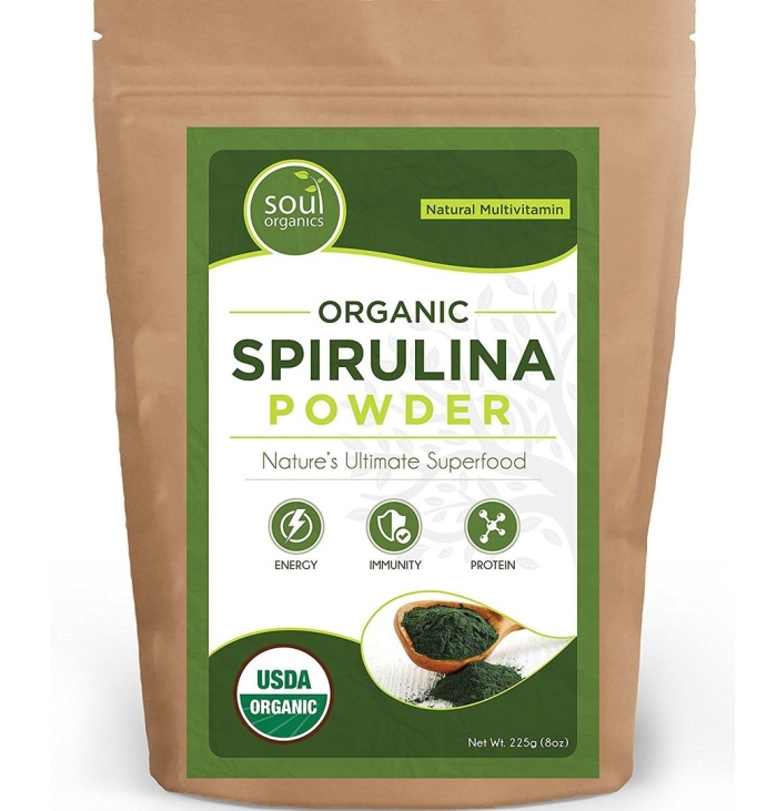 Organic spirulina powder