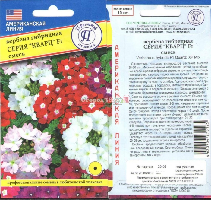 Вербена гибридная смесь сортов аэлита