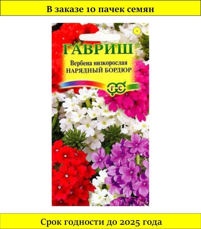 Вербена нарядный бордюр гавриш
