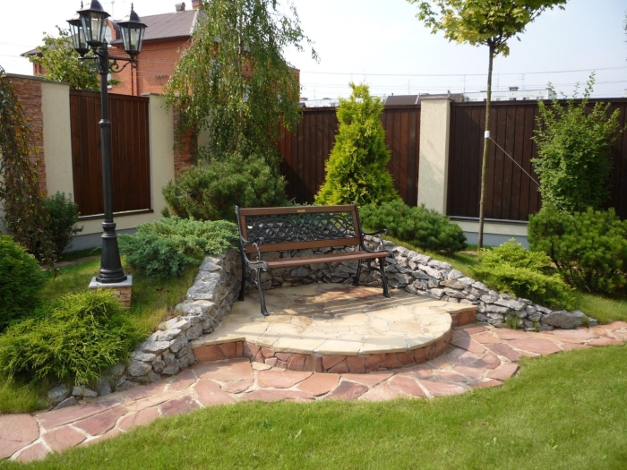 Вход на участок ландшафтный дизайн