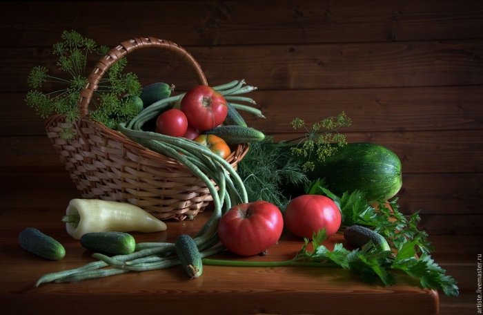 Натюрморт с овощами и фруктами