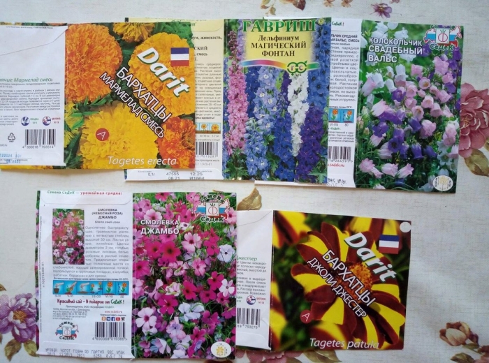 Цветы семена