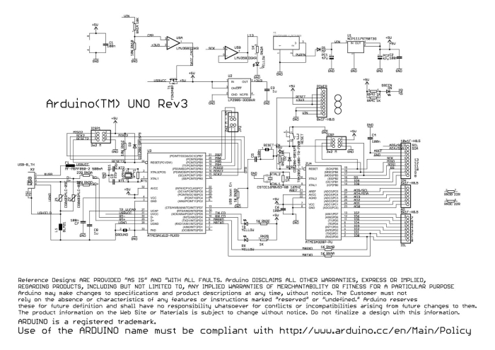 Arduino uno r3 схема принципиальная