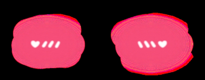 Сердца розовые