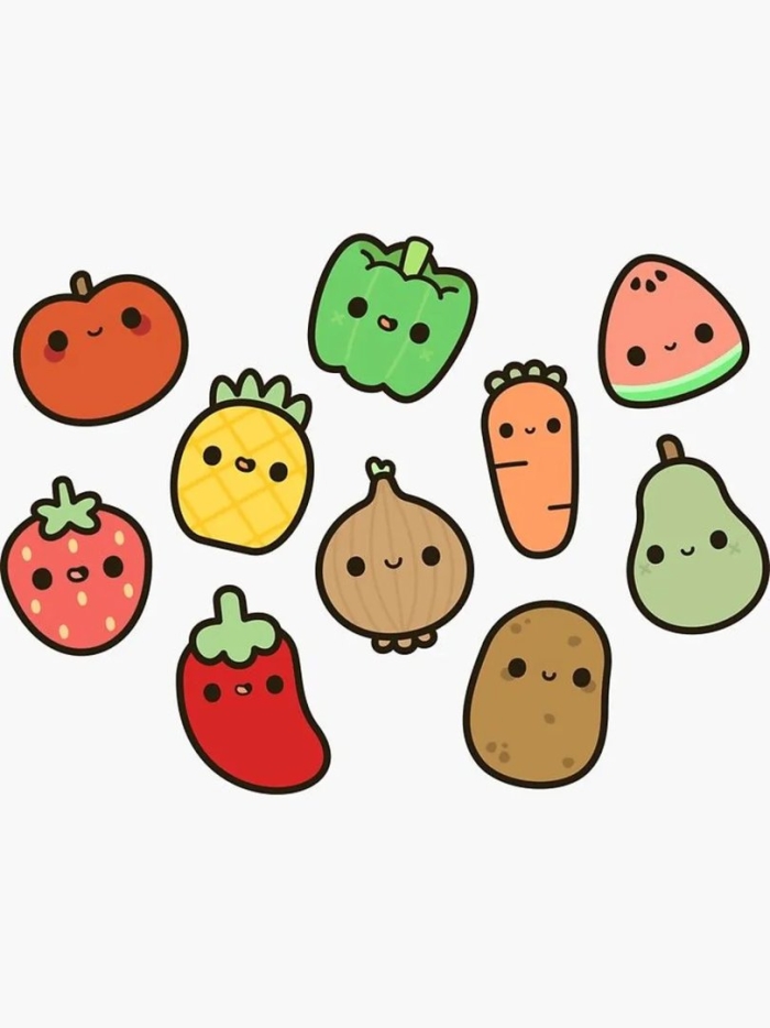 Кавайные овощи