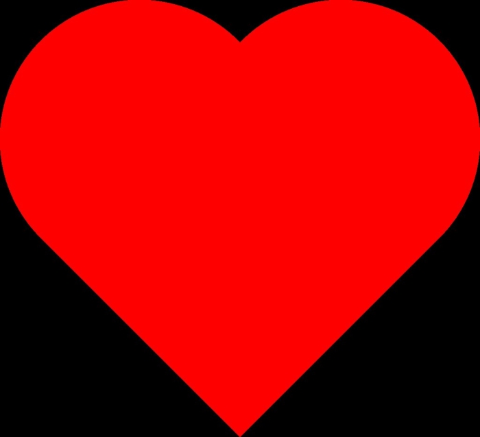 Сердце красное шаблон