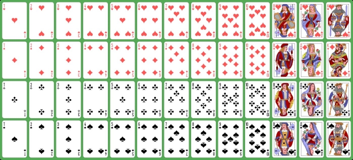 Standard 52 card deck