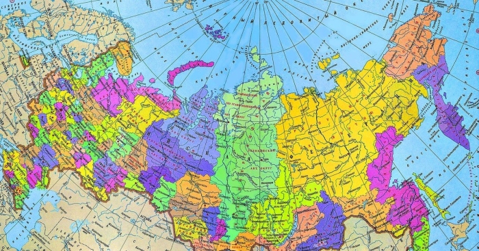 Карту россии с городами