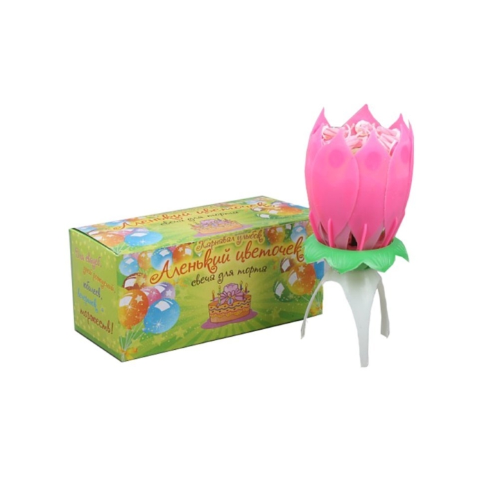 Свеча для торта музыкальная тюльпан