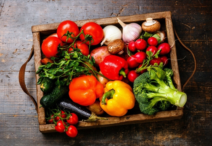 Ящик с овощами