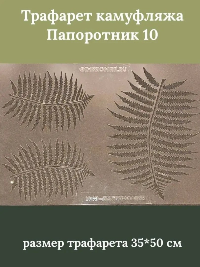 Трафарет для покраски папоротник