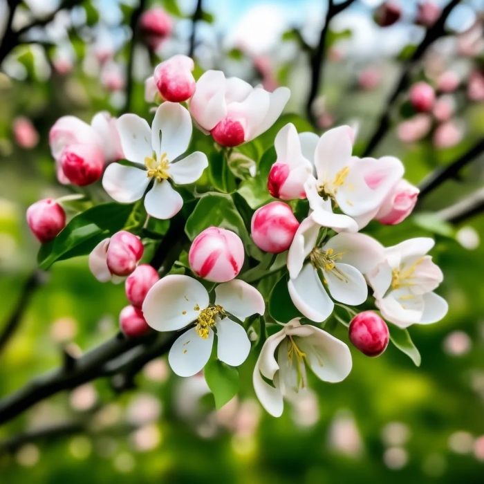 Яблони в цвету