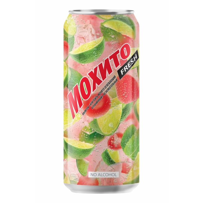 Газированный напиток мохито fresh клубничный