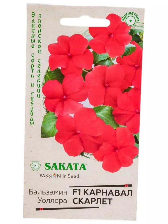 Бальзамин уоллера карнавал скарлет