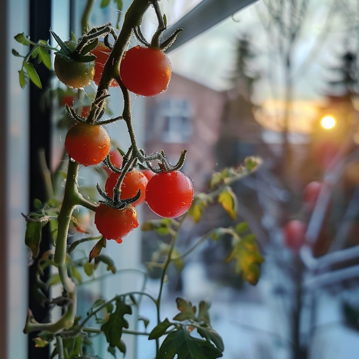 Домашние помидоры на подоконнике