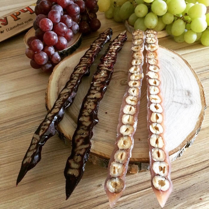 Восточная сладость с орехами чурчхела