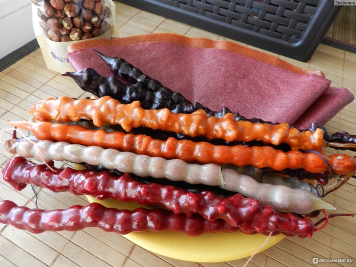 Восточная сладость с орехами чурчхела