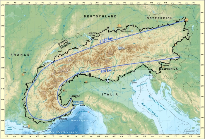 Горы альпы на карте россии