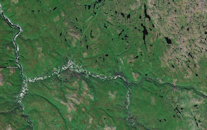 Река лена из космоса