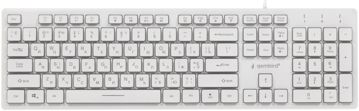 Белая клавиатура