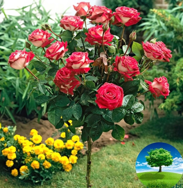 Штамбовая роза ностальжи