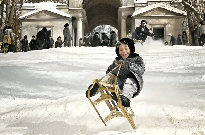 Советские дети зимой