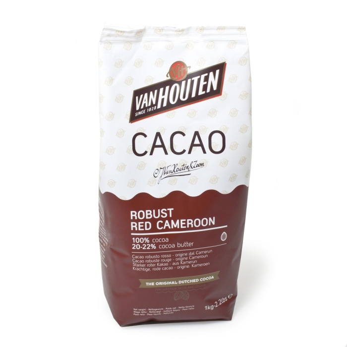 Какао порошок van houten 100% robust red cameroon