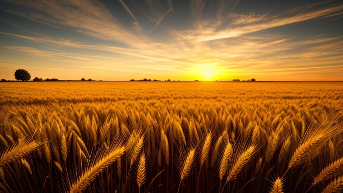 Обои на рабочий стол пшеничное поле