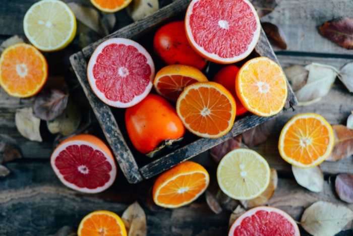 Грейпфрут и мандарин