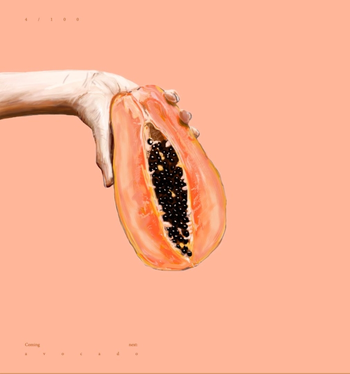 Папайя рисунок