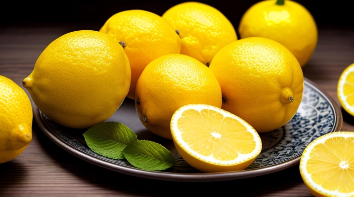 Обои с лимонами