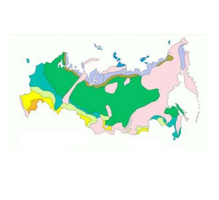 Карта природные зоны россии 4 класс